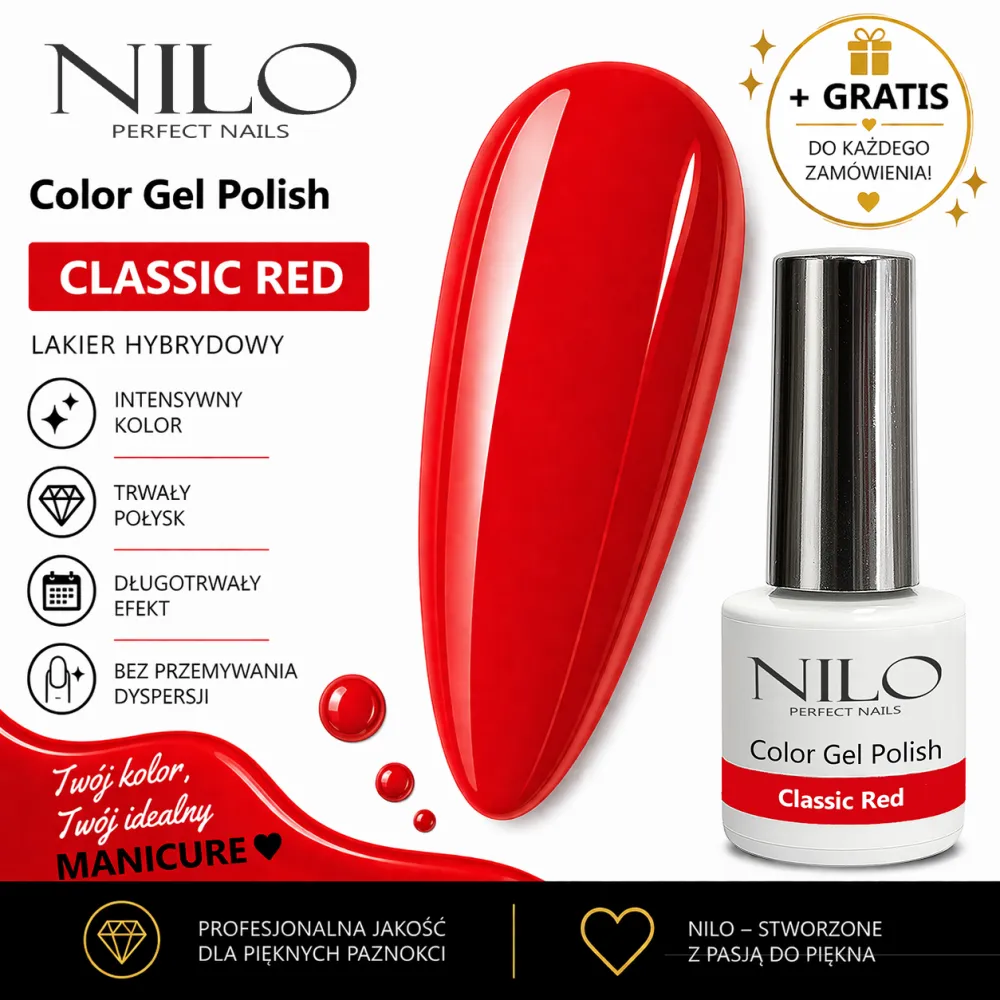 Lakier Hybrydowy Classic Red – NILO no.58